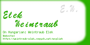 elek weintraub business card
